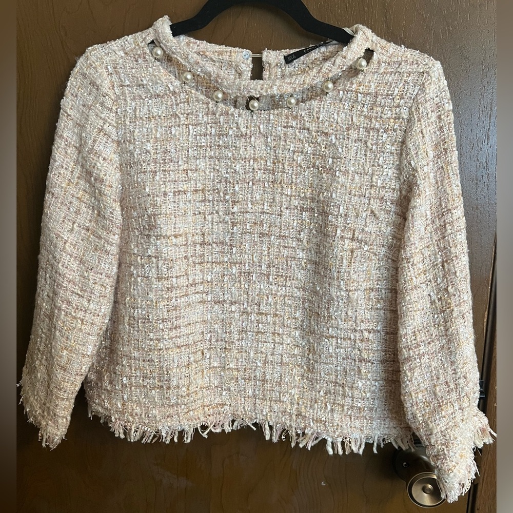 Zara tweed top